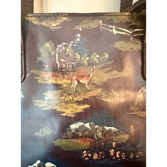 NWOT Patricia Nash Verzi Tote Montana Prairie Skies Leather Handbag With Tassel - Picture 7 of 13